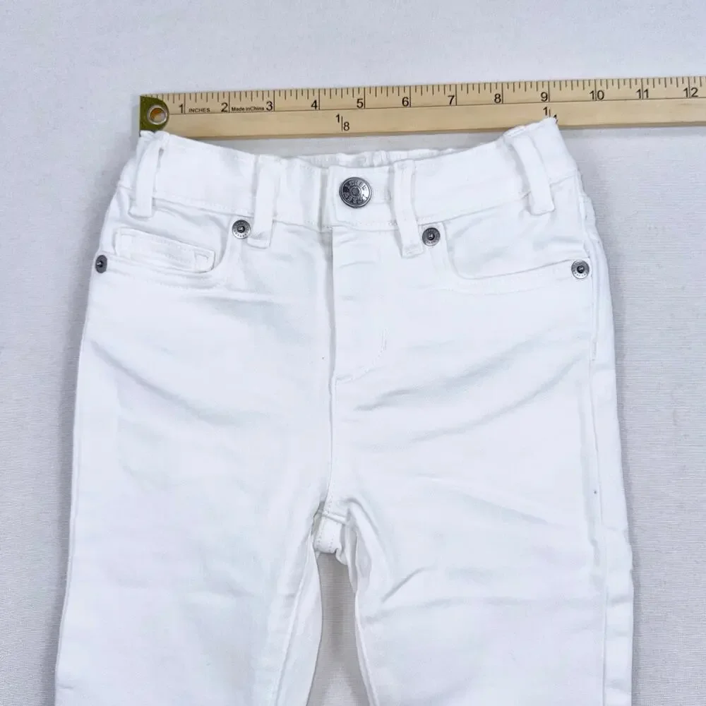 J Crew Crewcuts Jean Girls Colored Runaround Skinny Size 5 White